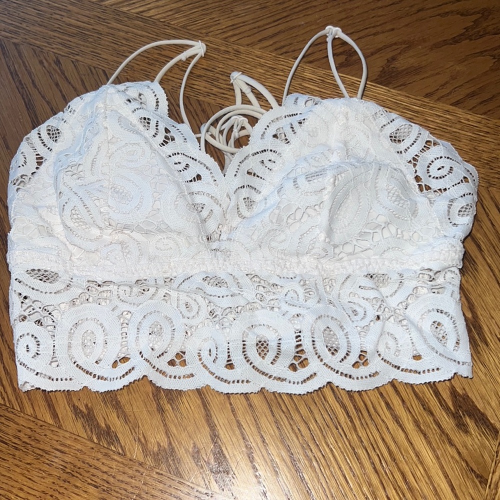 Victoria Secret Pink- color Cream Bralette size S. Multi adjustable strap back